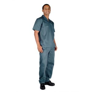 Uniforme Profissional Masculino em Brim Verde Petroleo