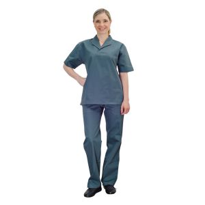Uniforme Profissional Feminino em Brim Verde Petroleo