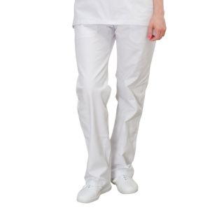 Calça Profissional Feminina em Brim Branca
